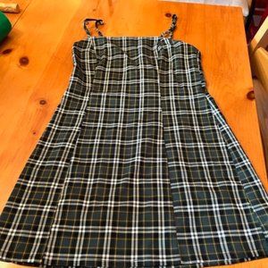 Empyre Dia Green Plaid Dress